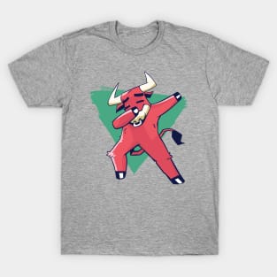 Funny Bull Dabbing Cool Design T-Shirt